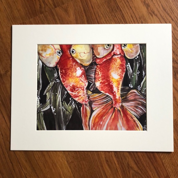 Beautiful gold fish wall art - Picture 1 of 3